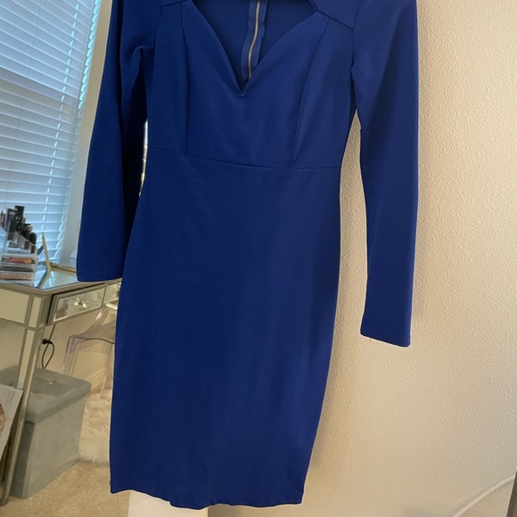 MAJOR CLOSET SALE! MORE TO COME! Cobalt blue dress with boning in the bust. - Picture 3 of 3